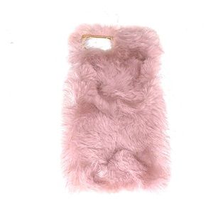 IPHONE 6/7/8 PINK FUR PHONE CASE(NEW)